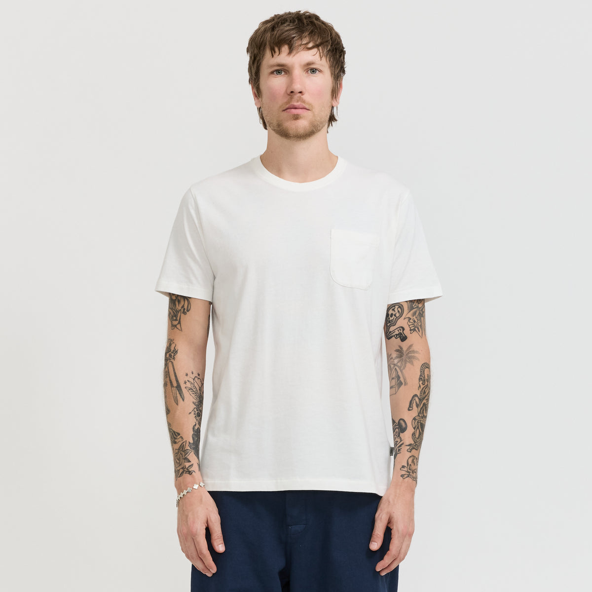 YMC Wild Ones T-Shirt in White - model 8