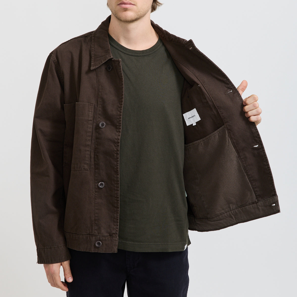 Norse Projects Arresskov Broken Twill Overshirt Delicioso Brown - image 6