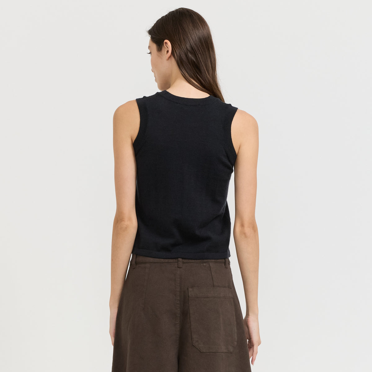 YMC Dot Vest in Black - model 7