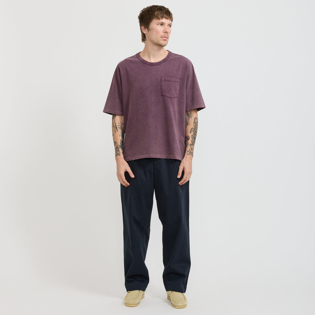 Corridor NYC Garment Dye Tee Wine - image 6