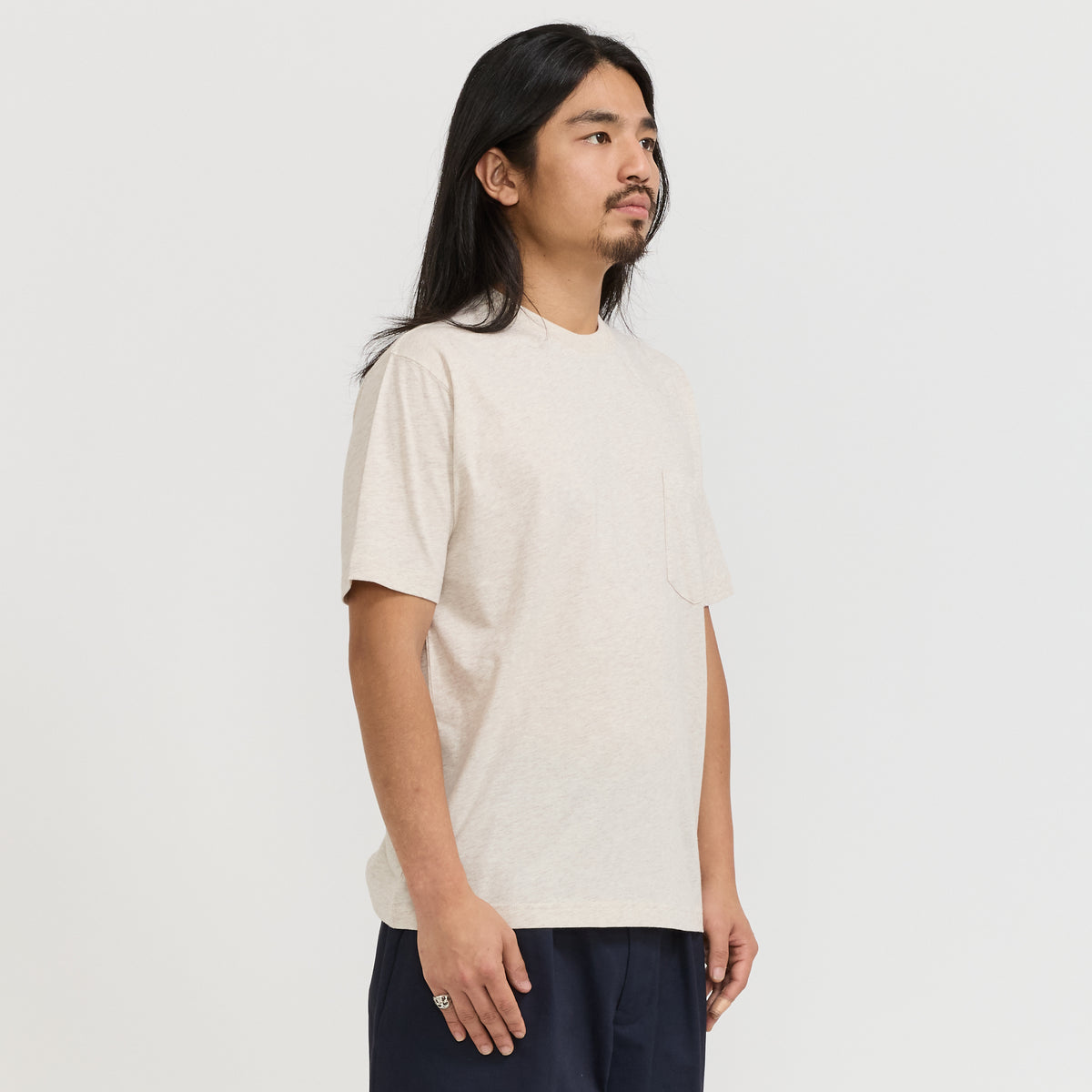 Beams Plus | Pocket Tee Solid Oatmeal | Maplestore