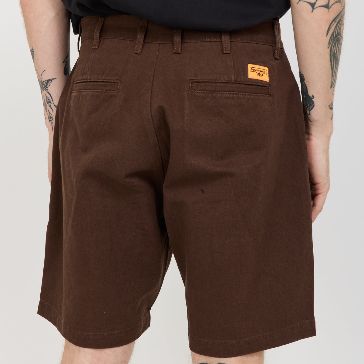 Service Works | Twill Part Timer Shorts Brown | Maplestore