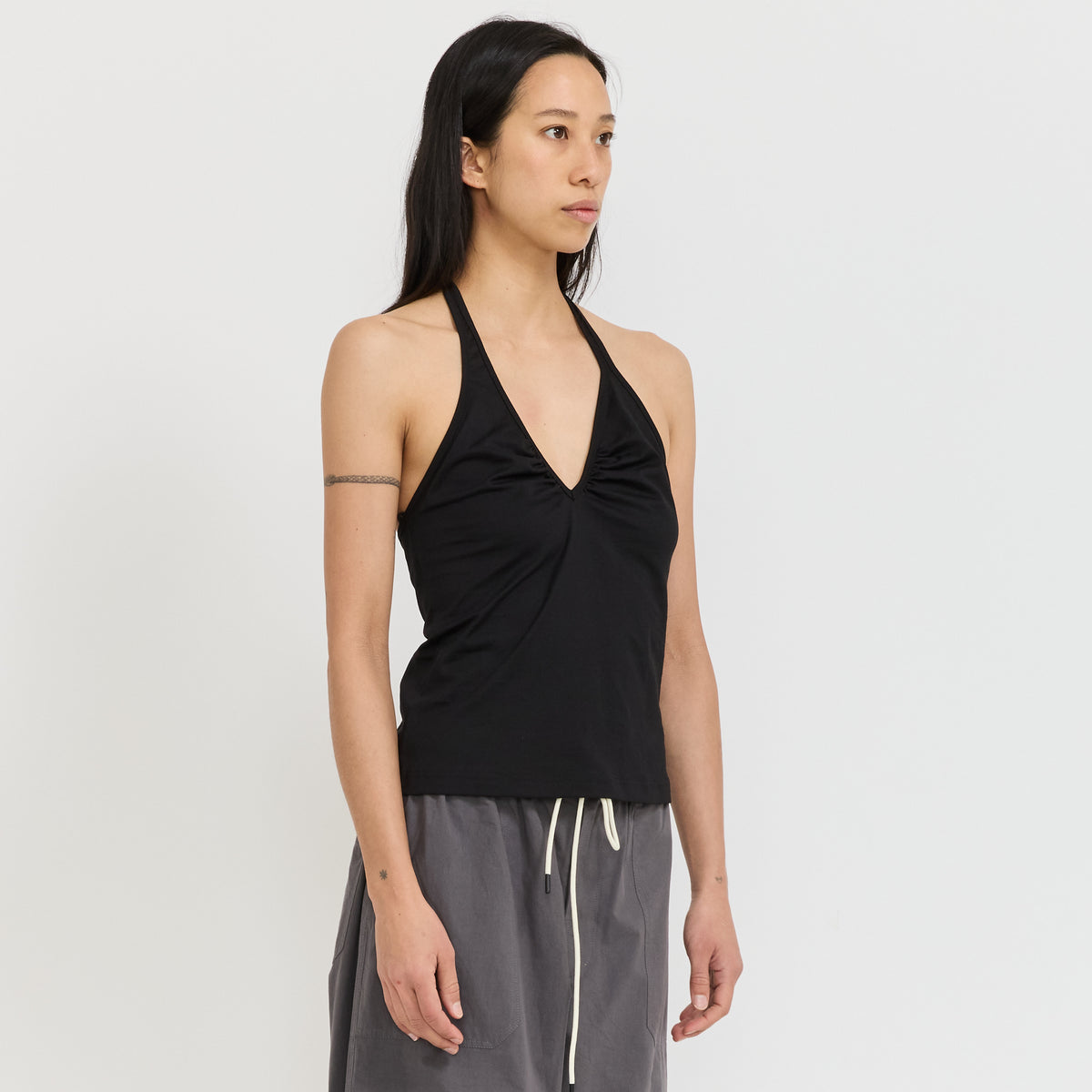 Halter Neck Tank Black