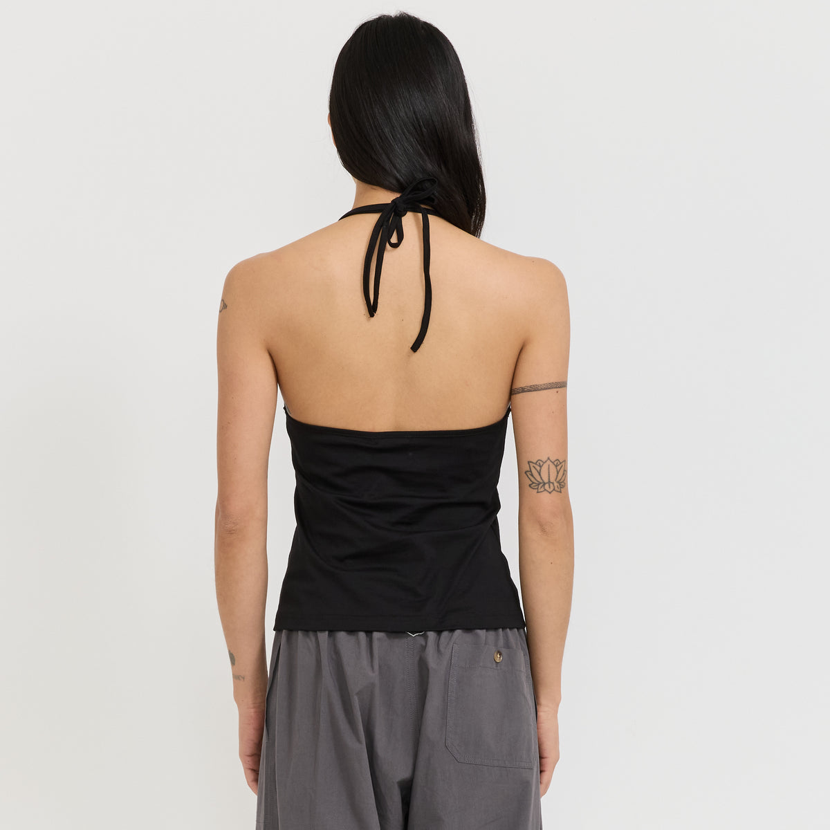 Halter Neck Tank Black