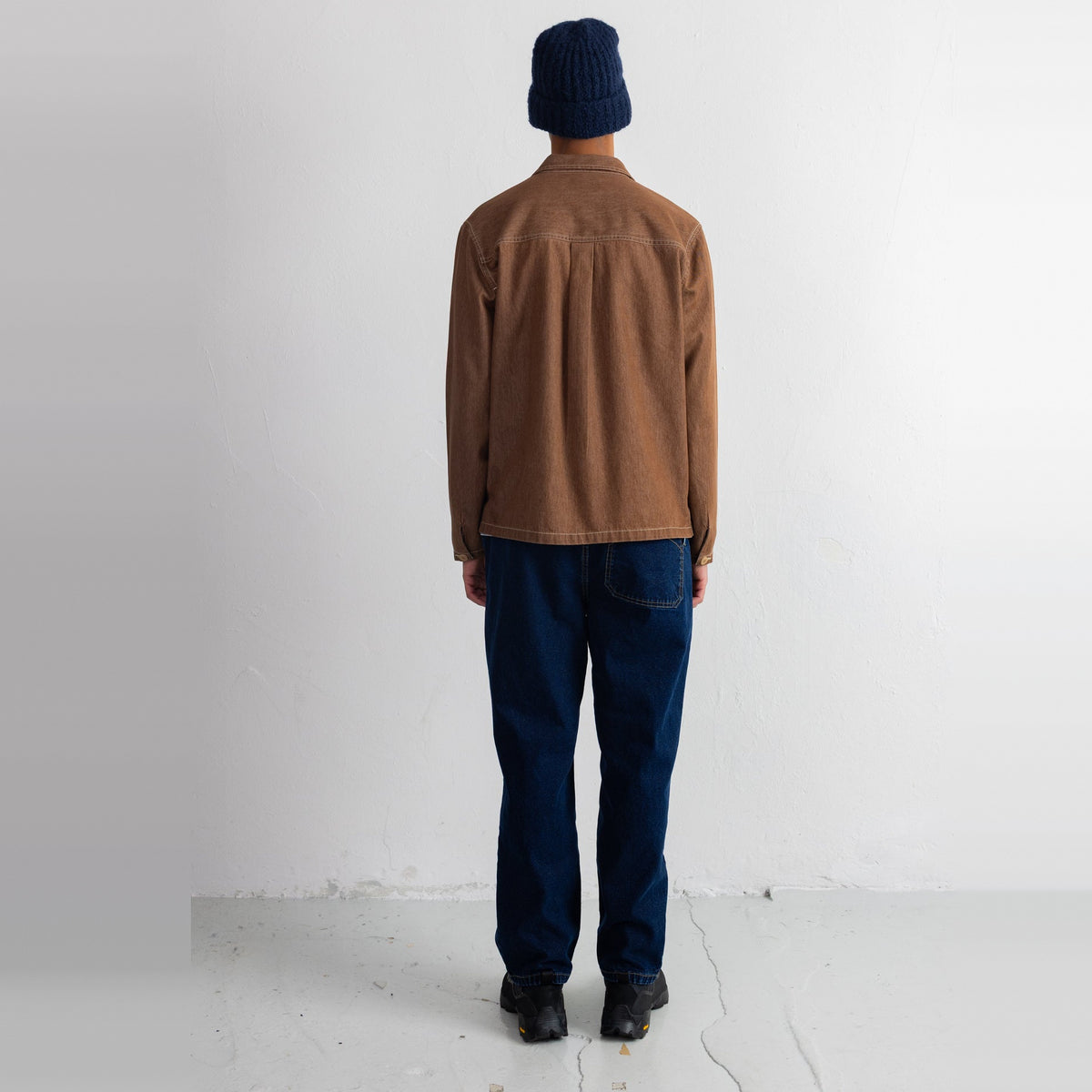 Zip Overshirt Mink Twill Denim