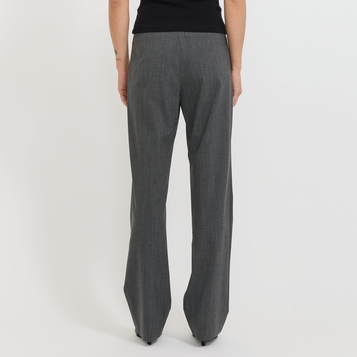 Bandless Crop Pant Charcoal