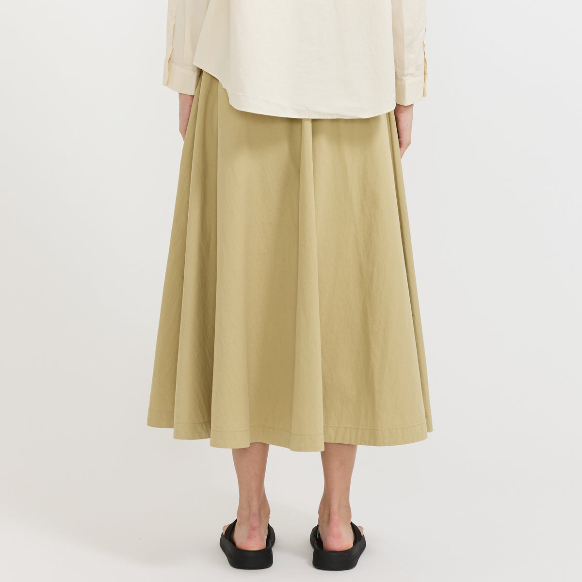 Danton | Easy Skirt Cotton/Nylon Twill Beige | Maplestore