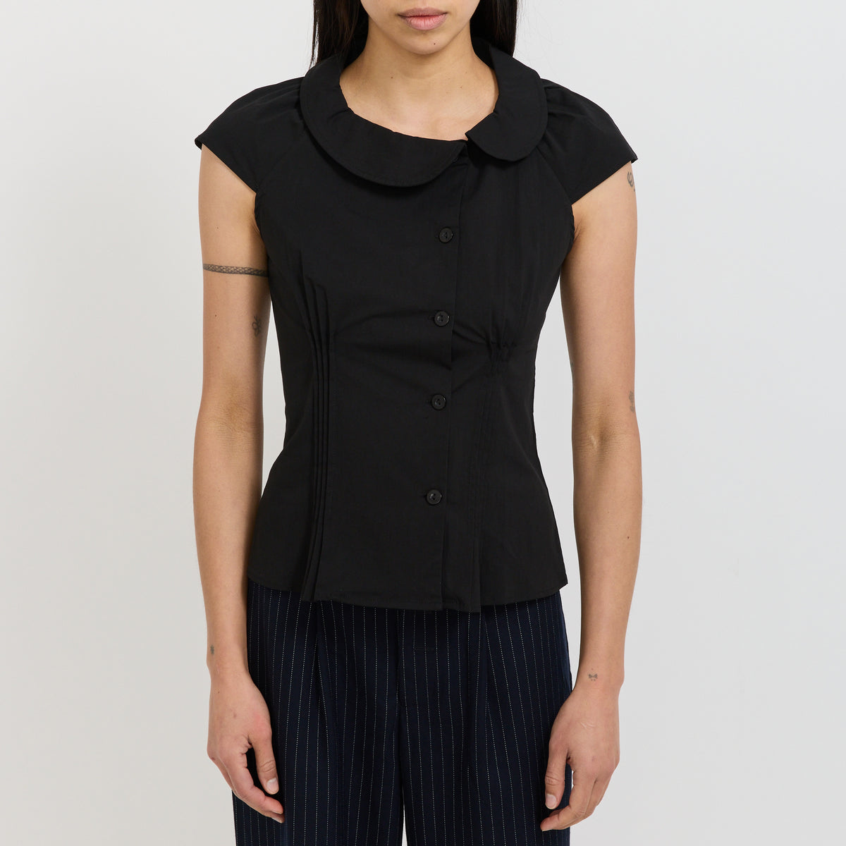 Missy Asymmetric Blouse Onyx