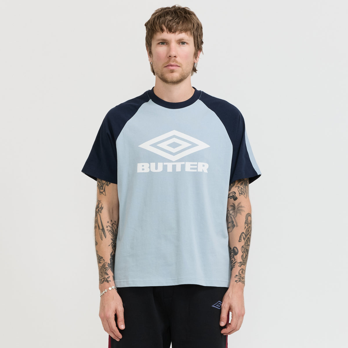 Butter Goods x Umbro Raglan Tee Slate/Navy