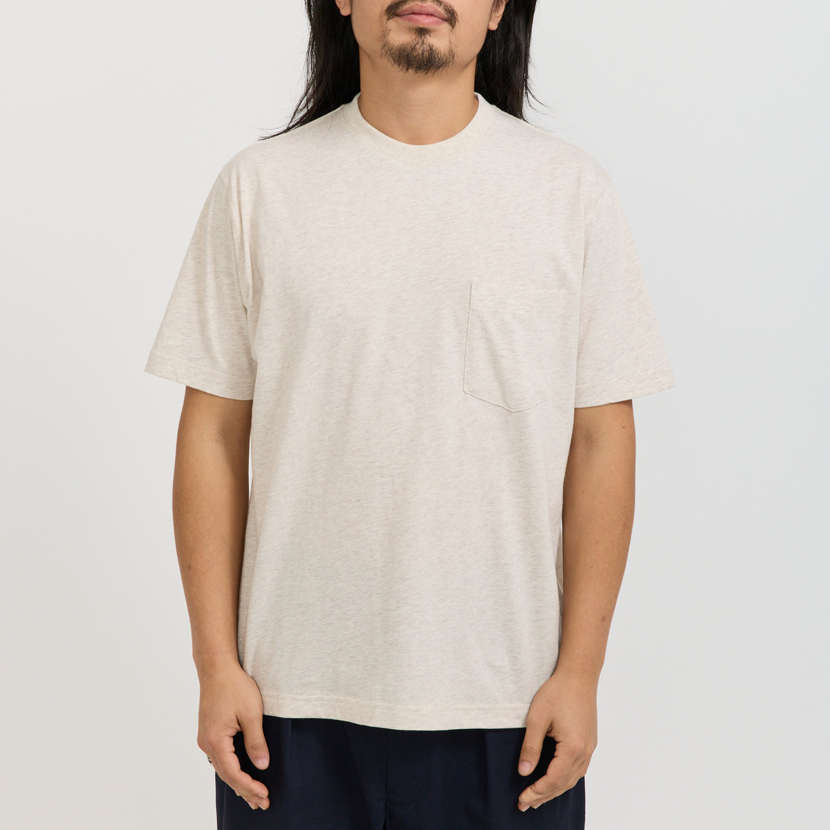 Beams Plus | Pocket Tee Solid Oatmeal | Maplestore