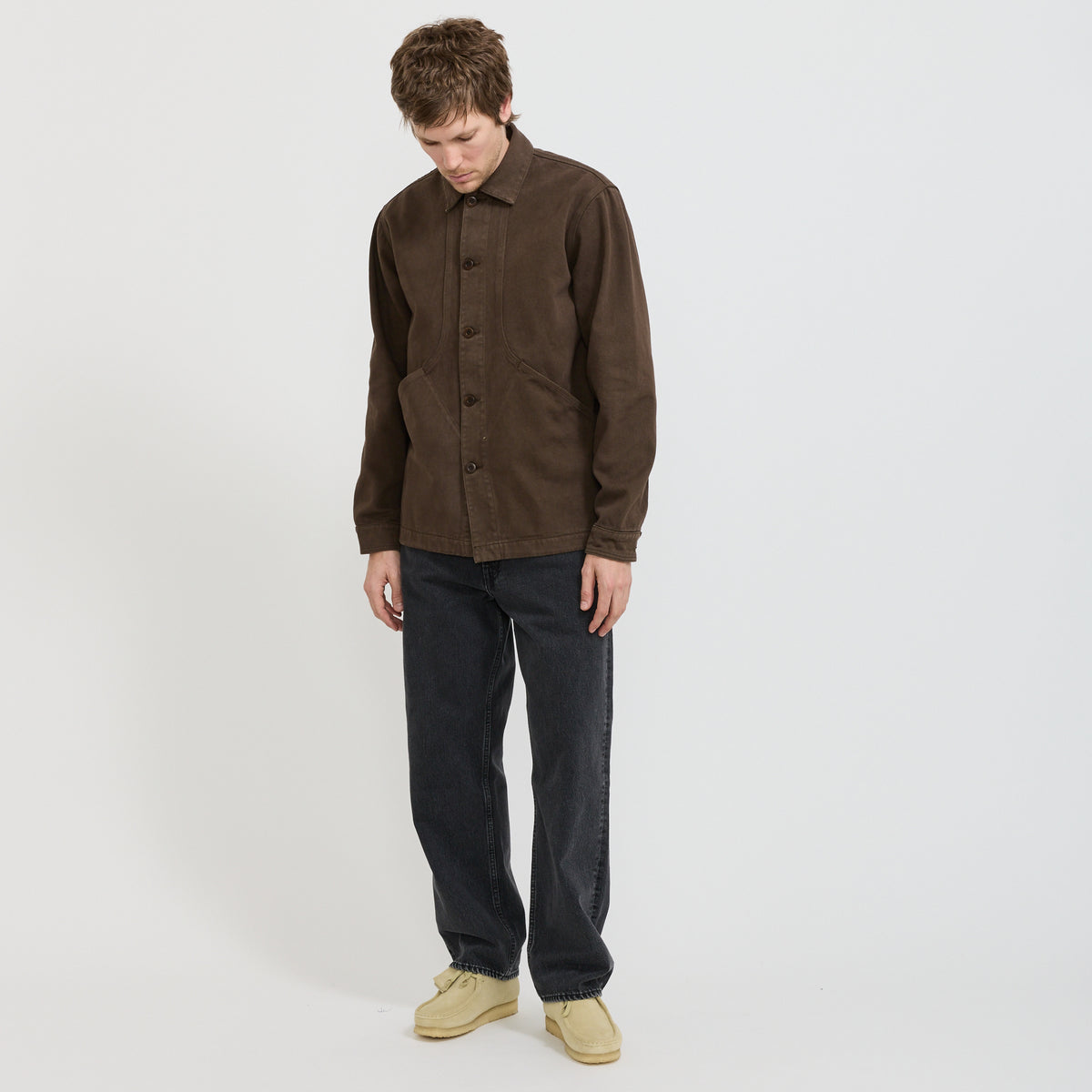 Foret Berry Denim Overshirt Brown Denim - image 8