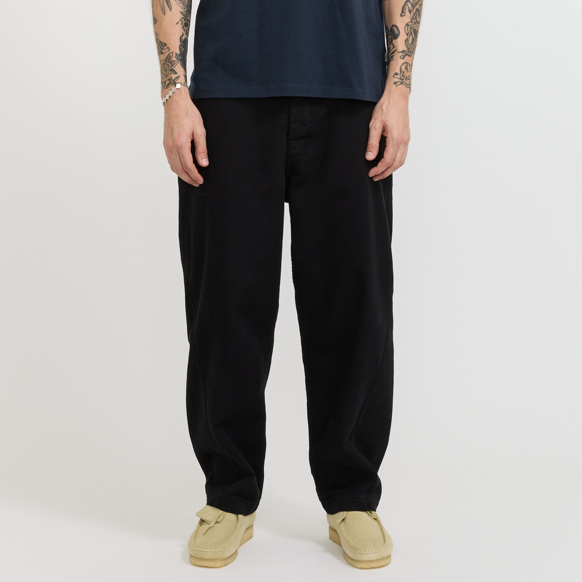 YMC Twisted Seam Trouser in Black - model 1