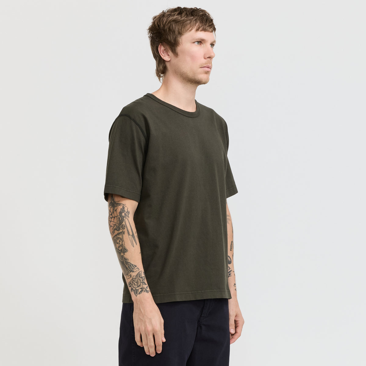 Norse Projects Elmelunde Soft Compact Cotton T-Shirt Beech Green - image 3