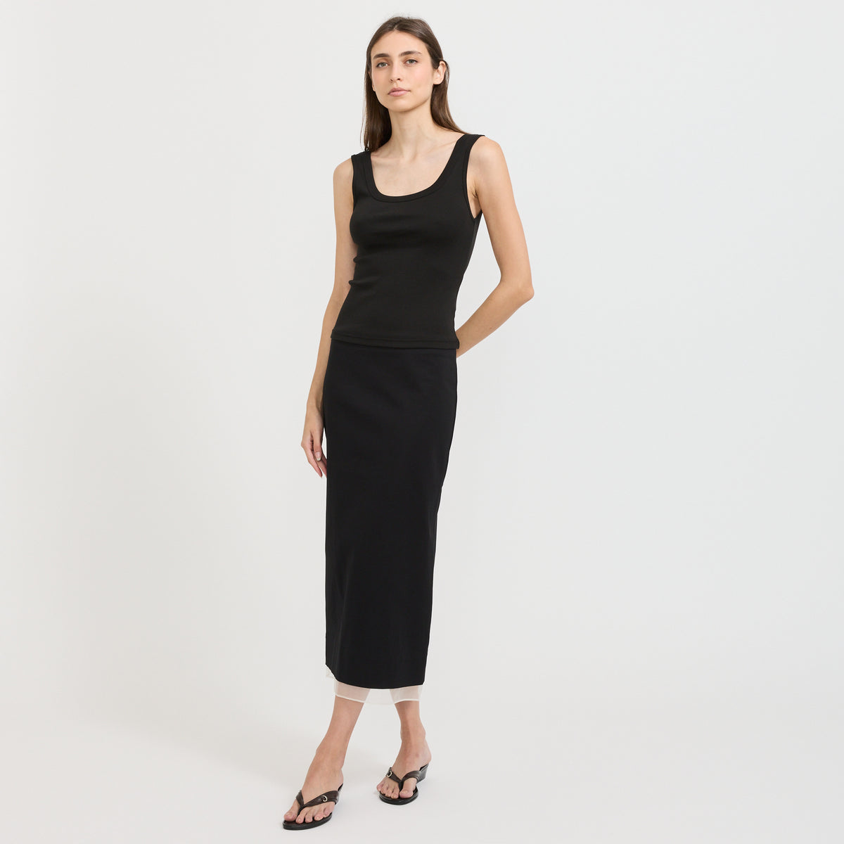St. Agni | Scooped Ballerina Top Jet Black | Maplestore