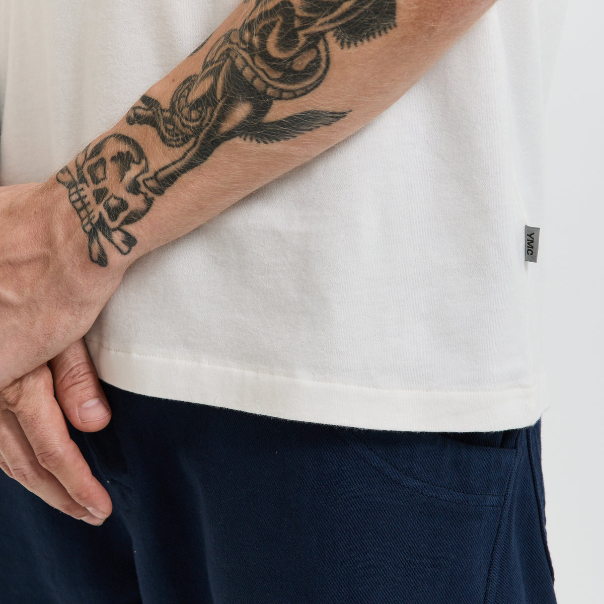 YMC Wild Ones T-Shirt in White - model 7