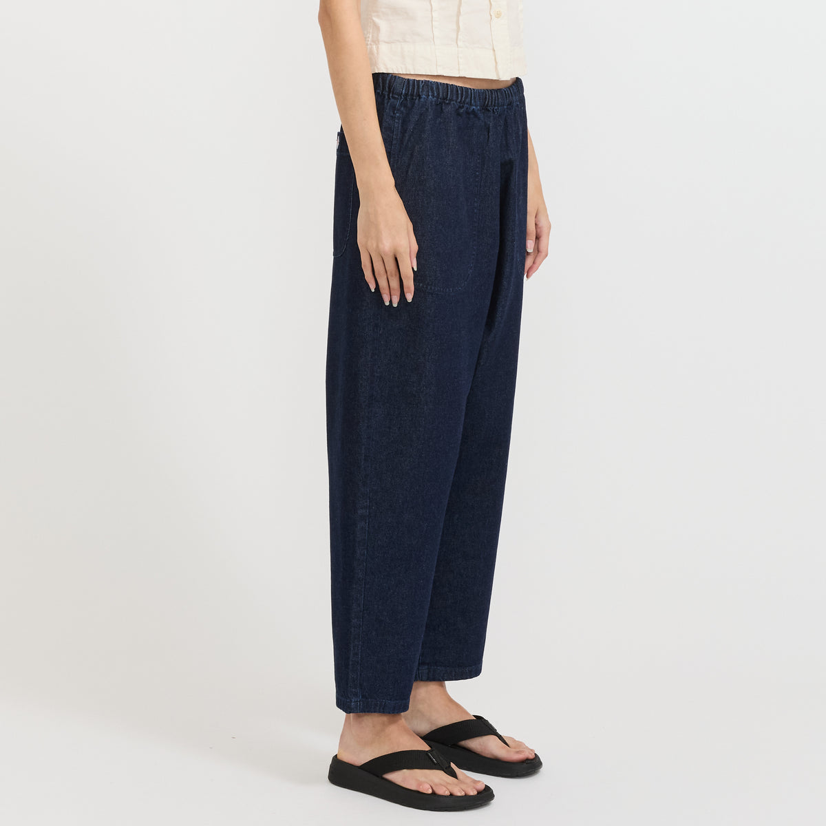 Danton | Womens Easy Pants 10oz Denim Indigo | Maplestore
