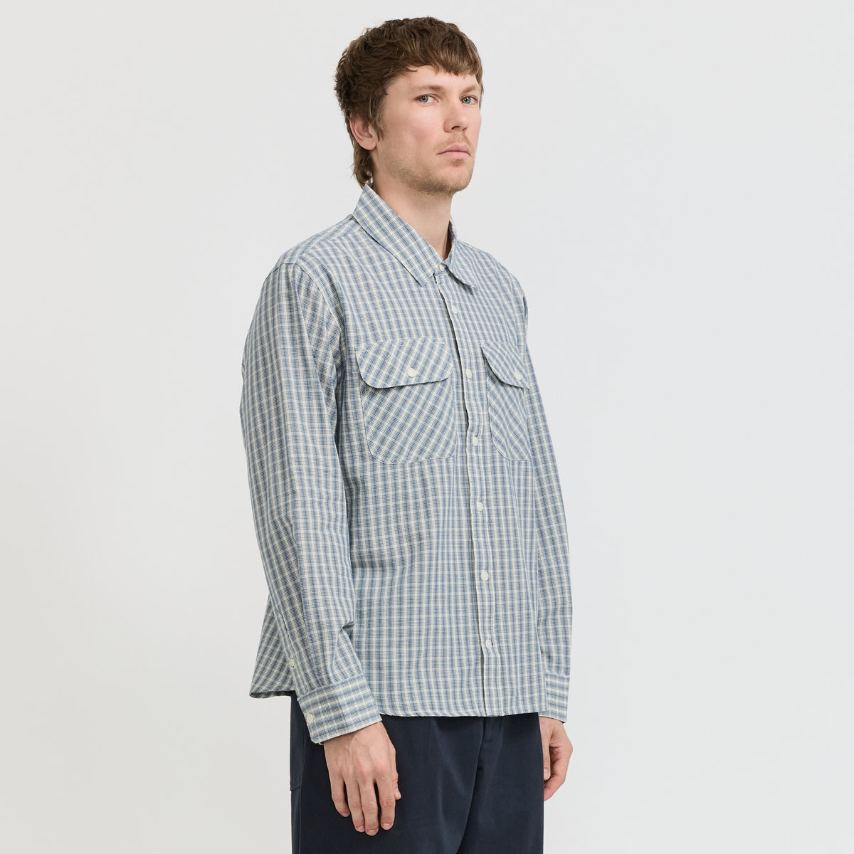 Corridor NYC Americana Check LS Blue - image 3