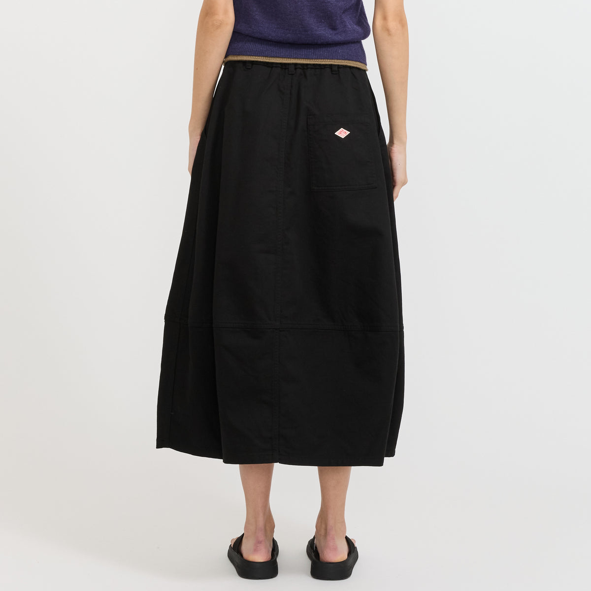 Danton | Cocoon Skirt Sateen Black | Maplestore