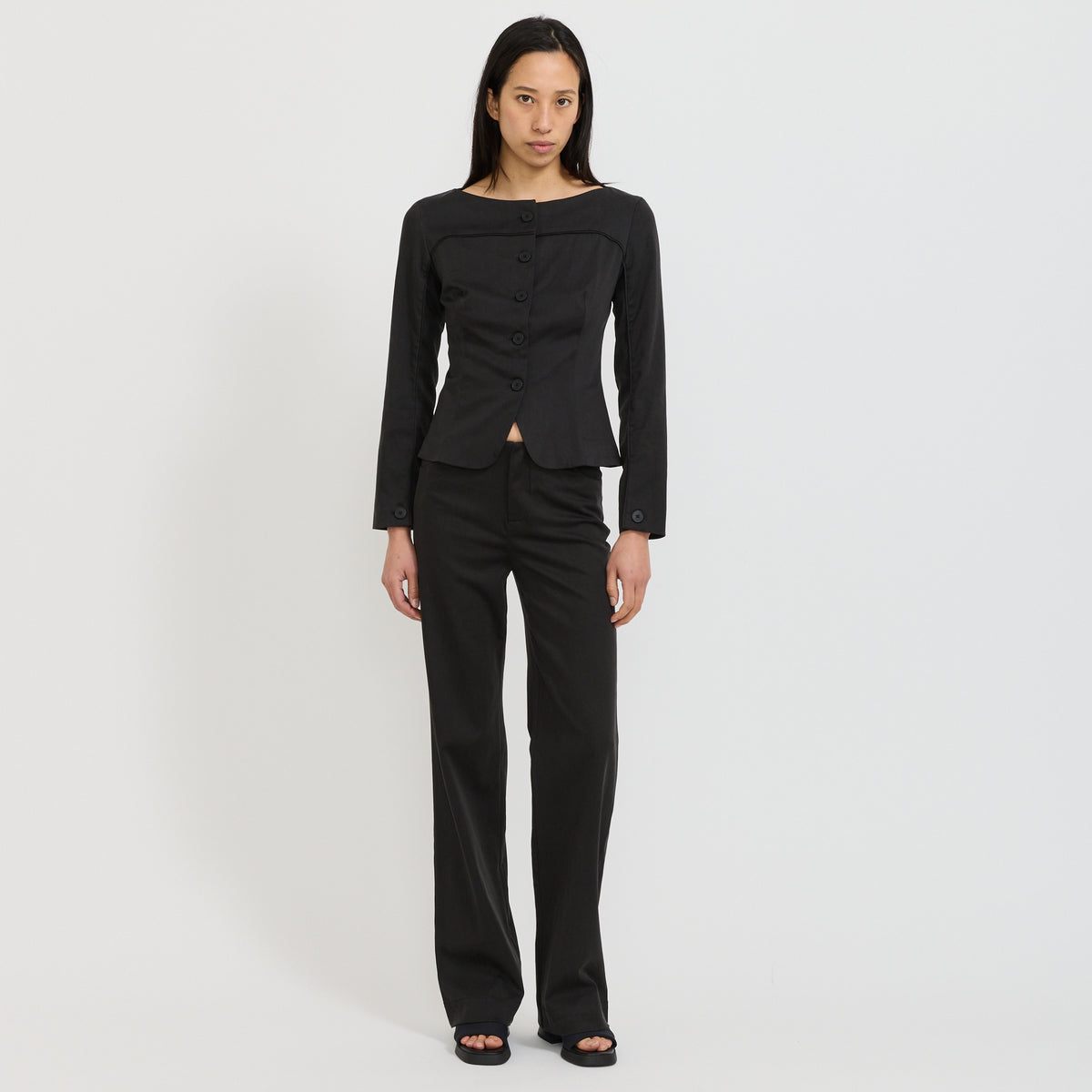 Bardot Tailored Top Onyx