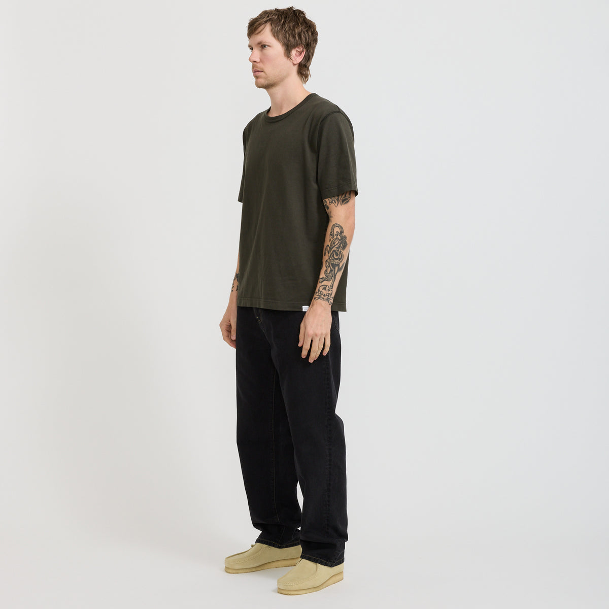 Carhartt WIP Aaron Pant Black Stone Washed Contrast Stitch - image 2