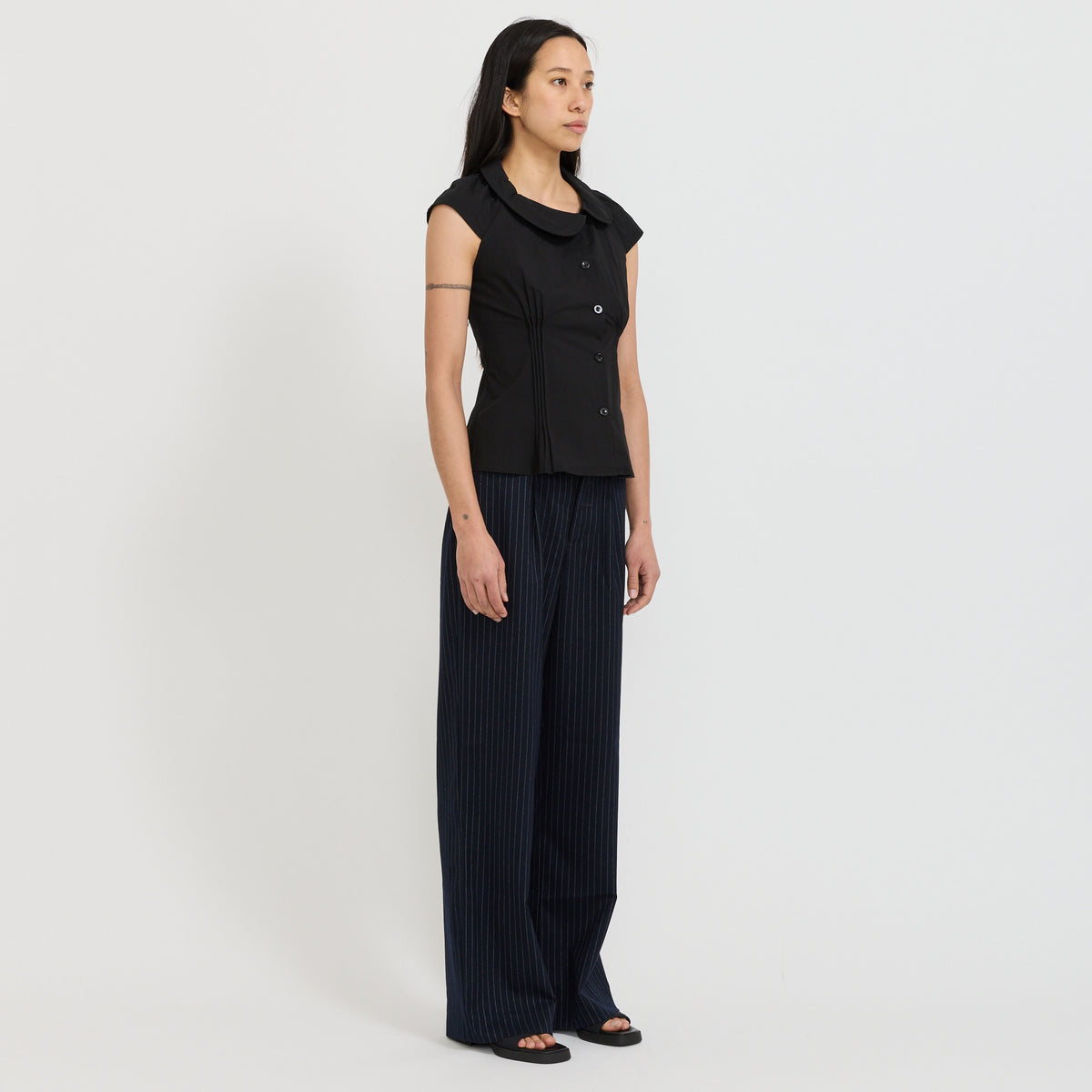 Missy Asymmetric Blouse Onyx