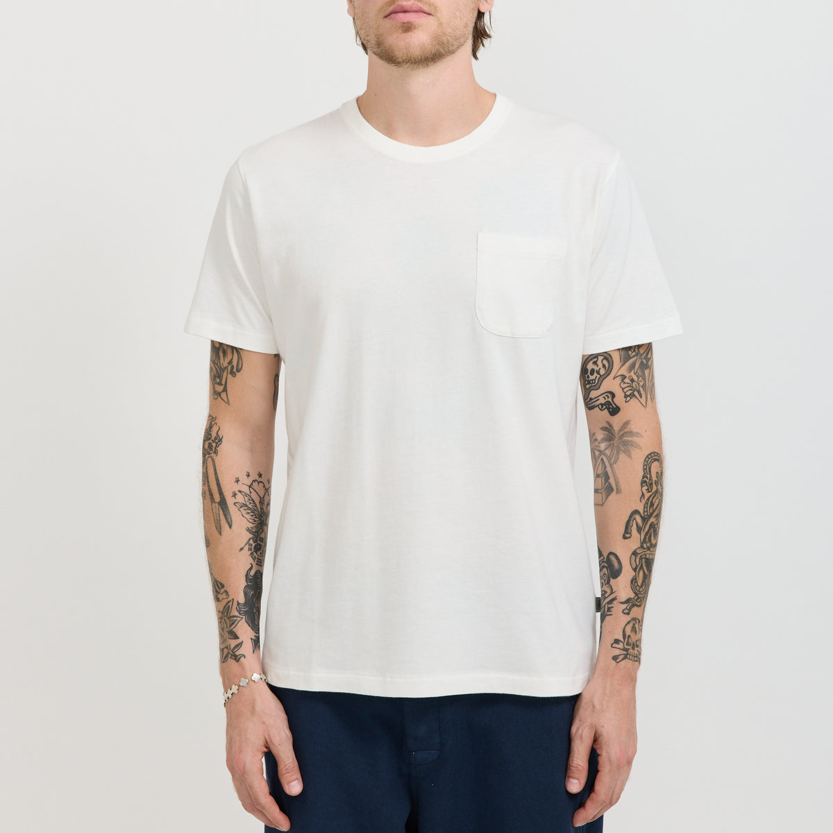 YMC Wild Ones T-Shirt in White - model 6
