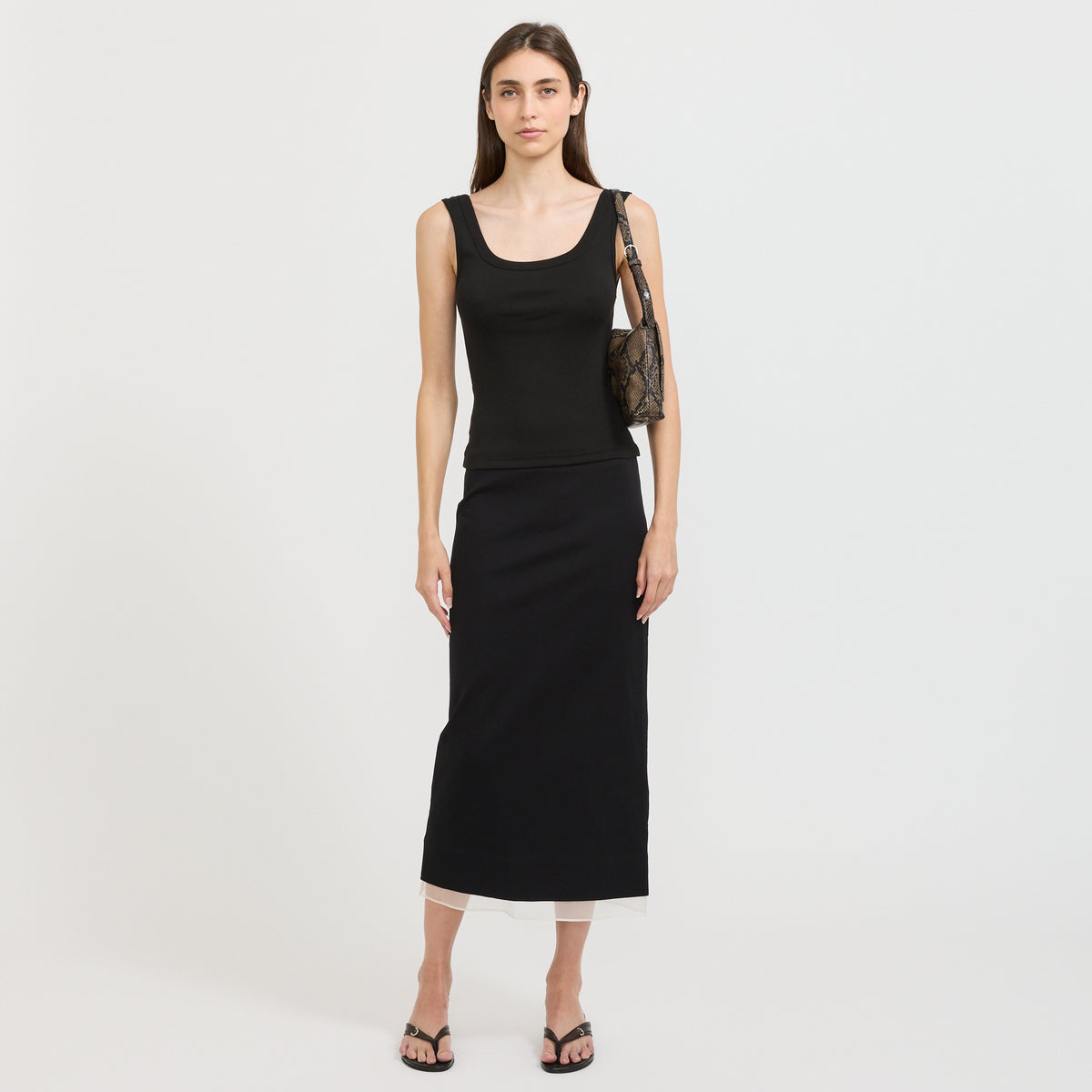 St. Agni | Soft Detachable Belt Bag Python Embossed | Maplestore