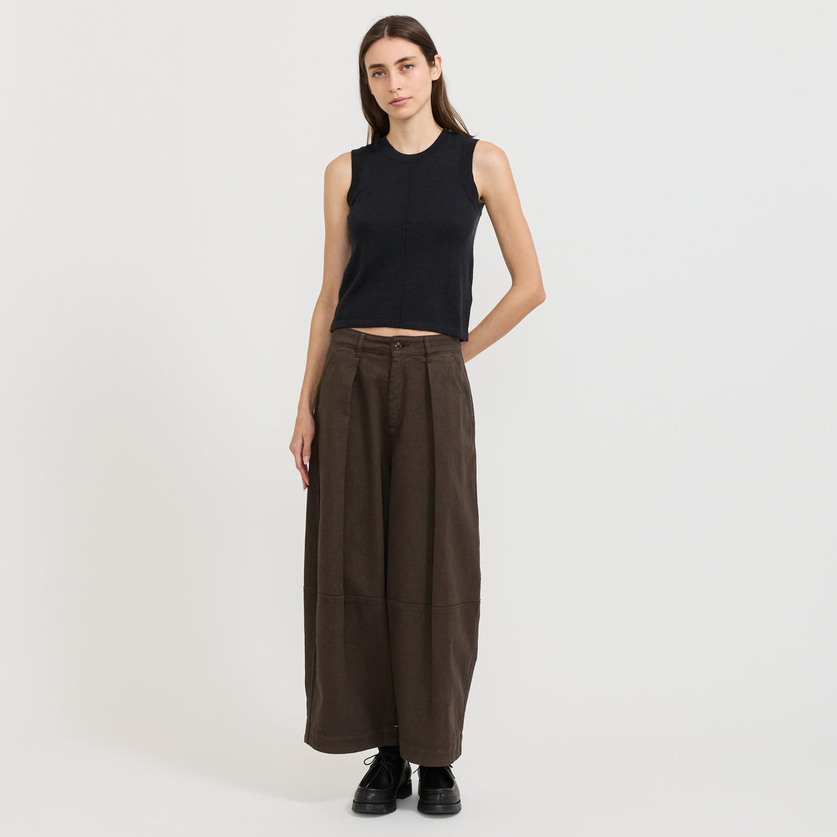 YMC Dot Vest in Black - model 4