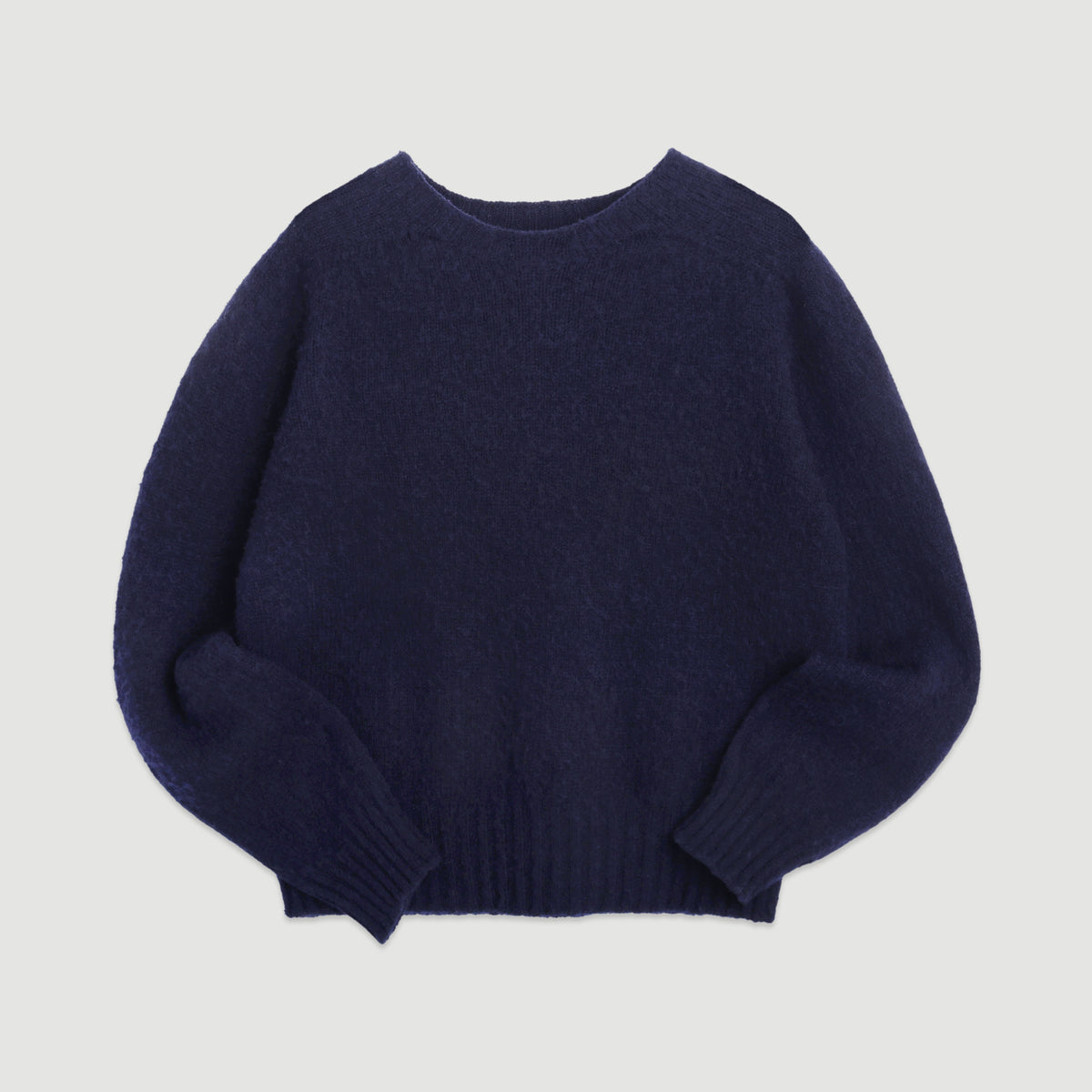 YMC Jets Crew Knit in Navy - front