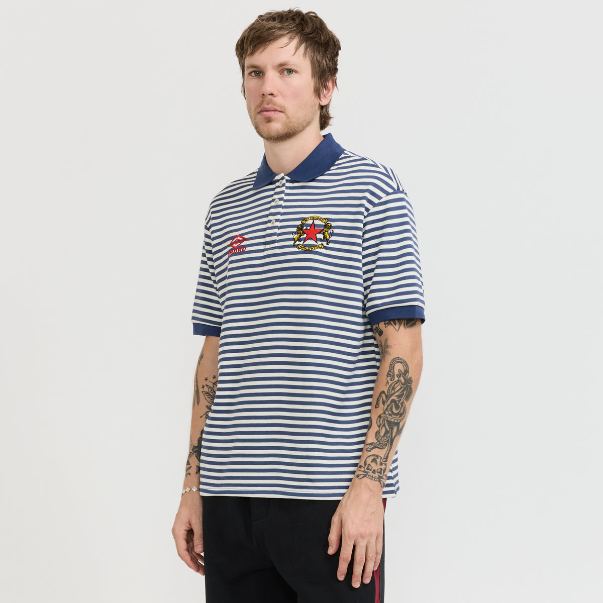 Butter Goods x Umbro Crest Polo Navy