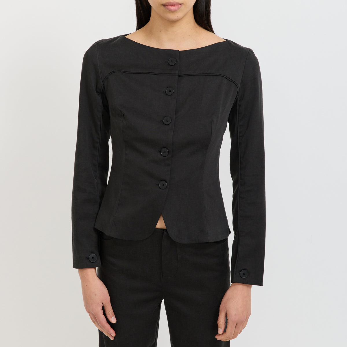 Bardot Tailored Top Onyx