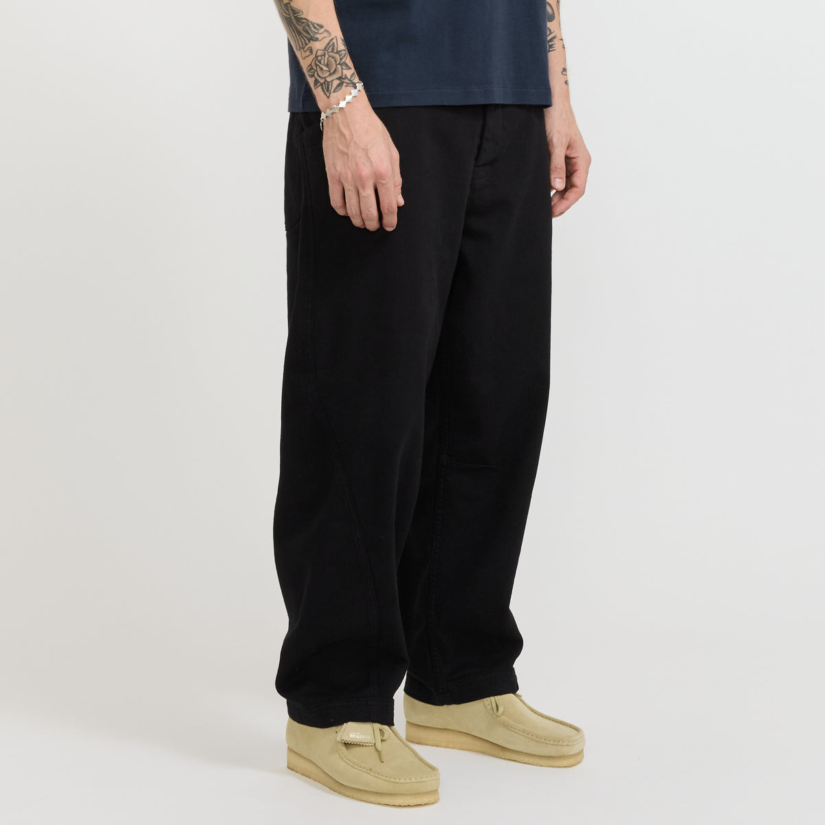 YMC Twisted Seam Trouser in Black - model 5