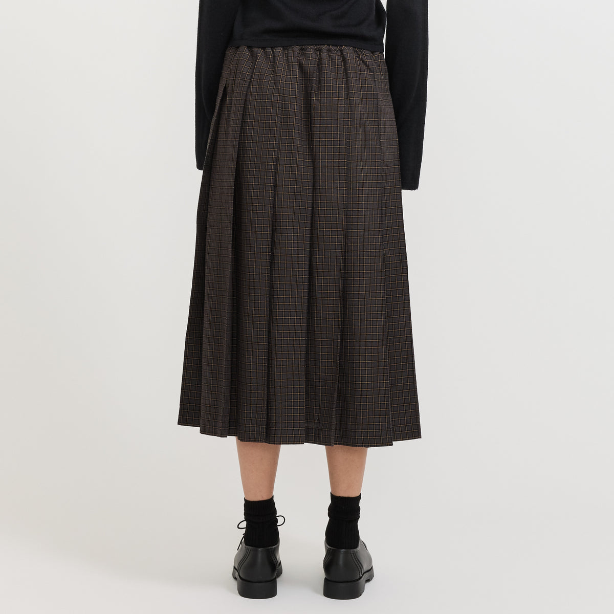YMC Rosetta Skirt in Grey Multi - model 6