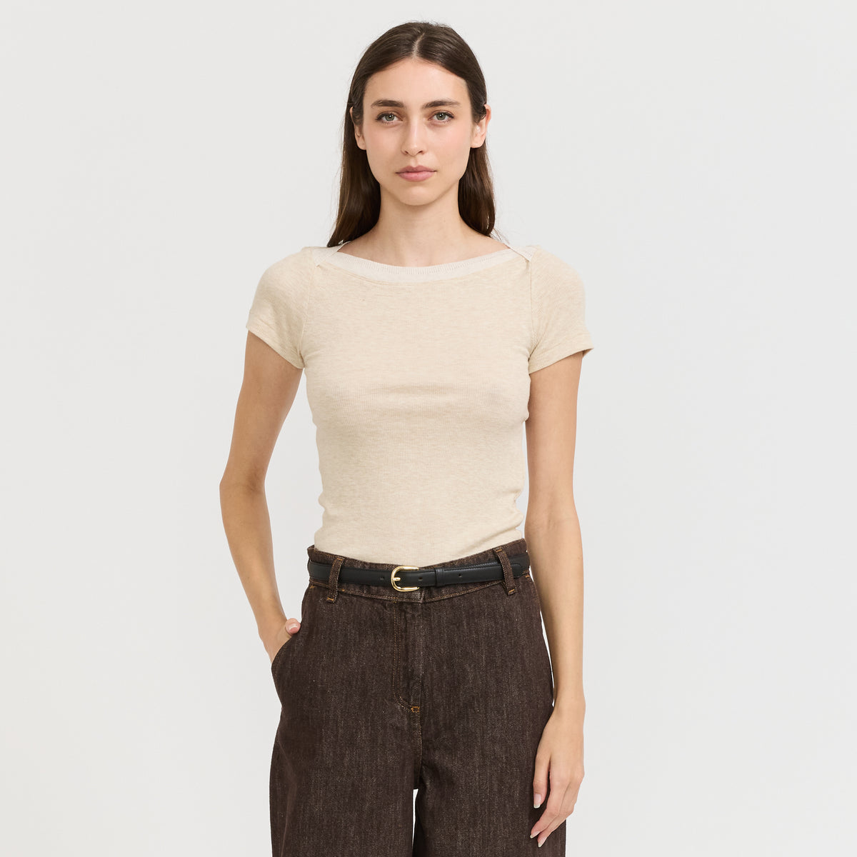 Sessun | Romuald T-Shirt Almond | Maplestore