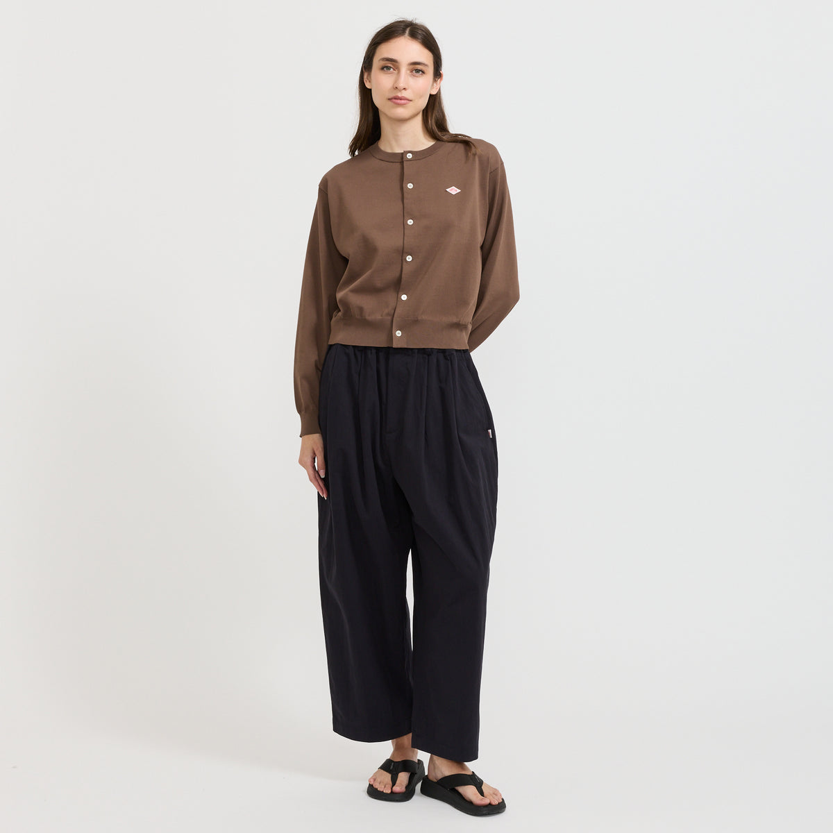 Danton | Womens Easy Pants Cotton/Nylon Twill Navy | Maplestore