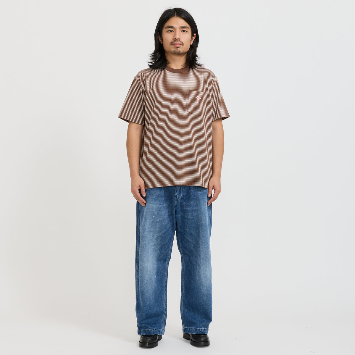 Danton | Pocket T-Shirt Deep Brown/Ecru | Maplestore