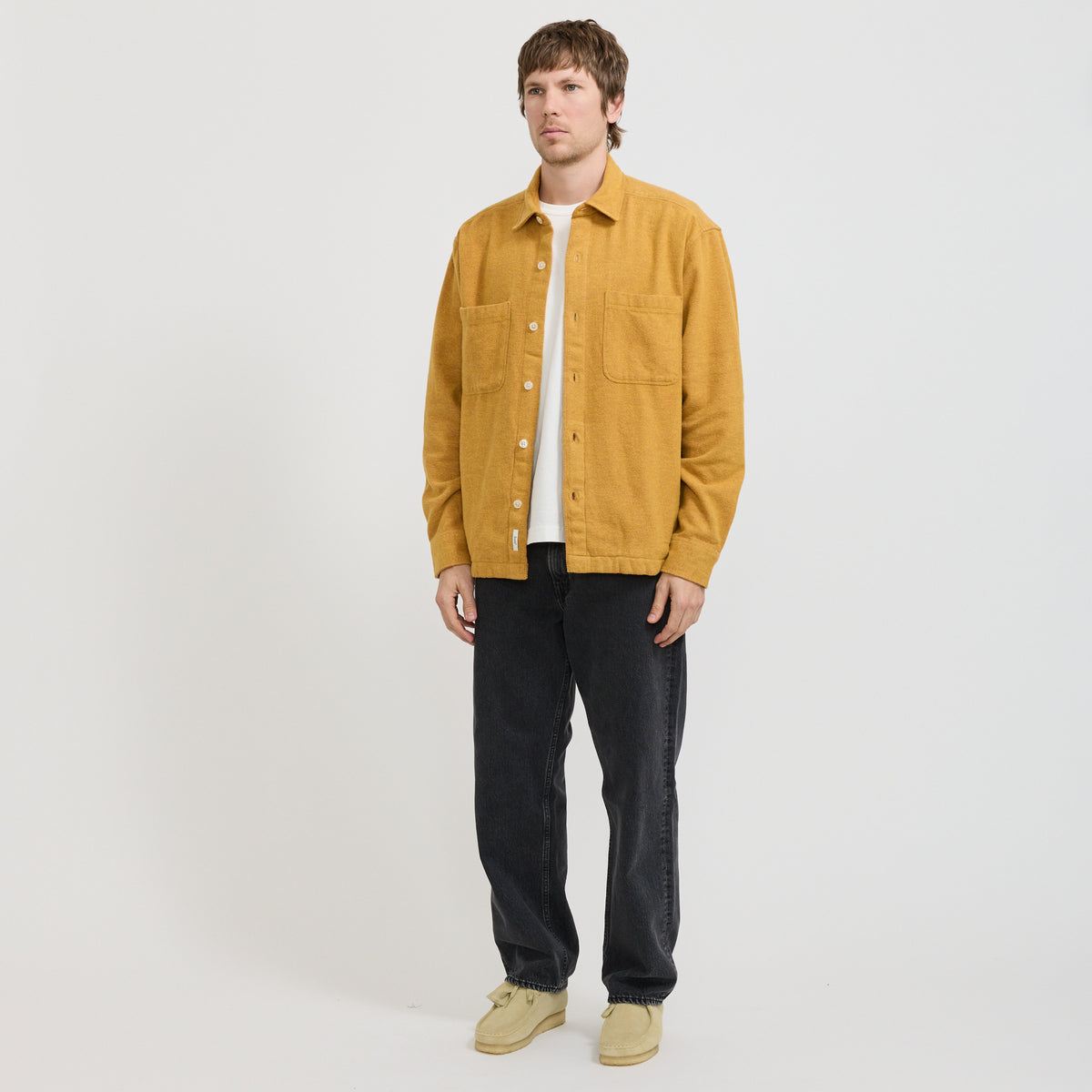 Foret Moon Relaxed Fit Overshirt Yellow - image 15
