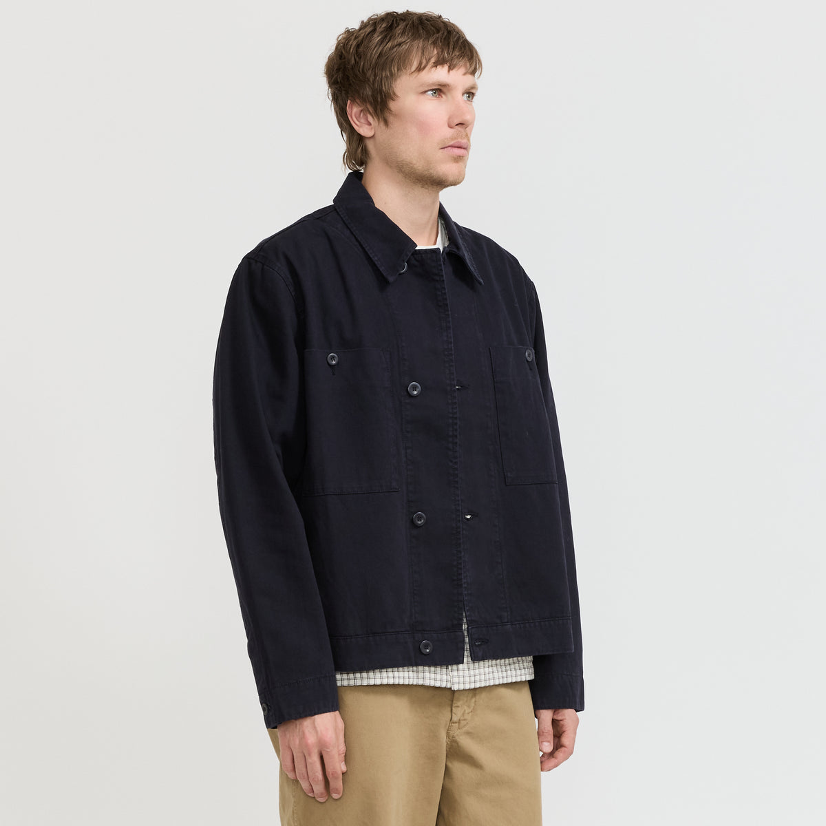 Norse Projects Arresskov Broken Twill Overshirt Dark Navy - image 3