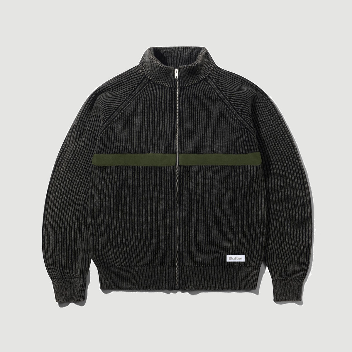 Bleach Zip-Thru Knit Black