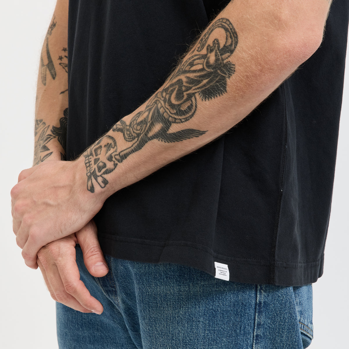 Norse Projects Elmelunde Soft Compact Cotton T-Shirt Black - image 6