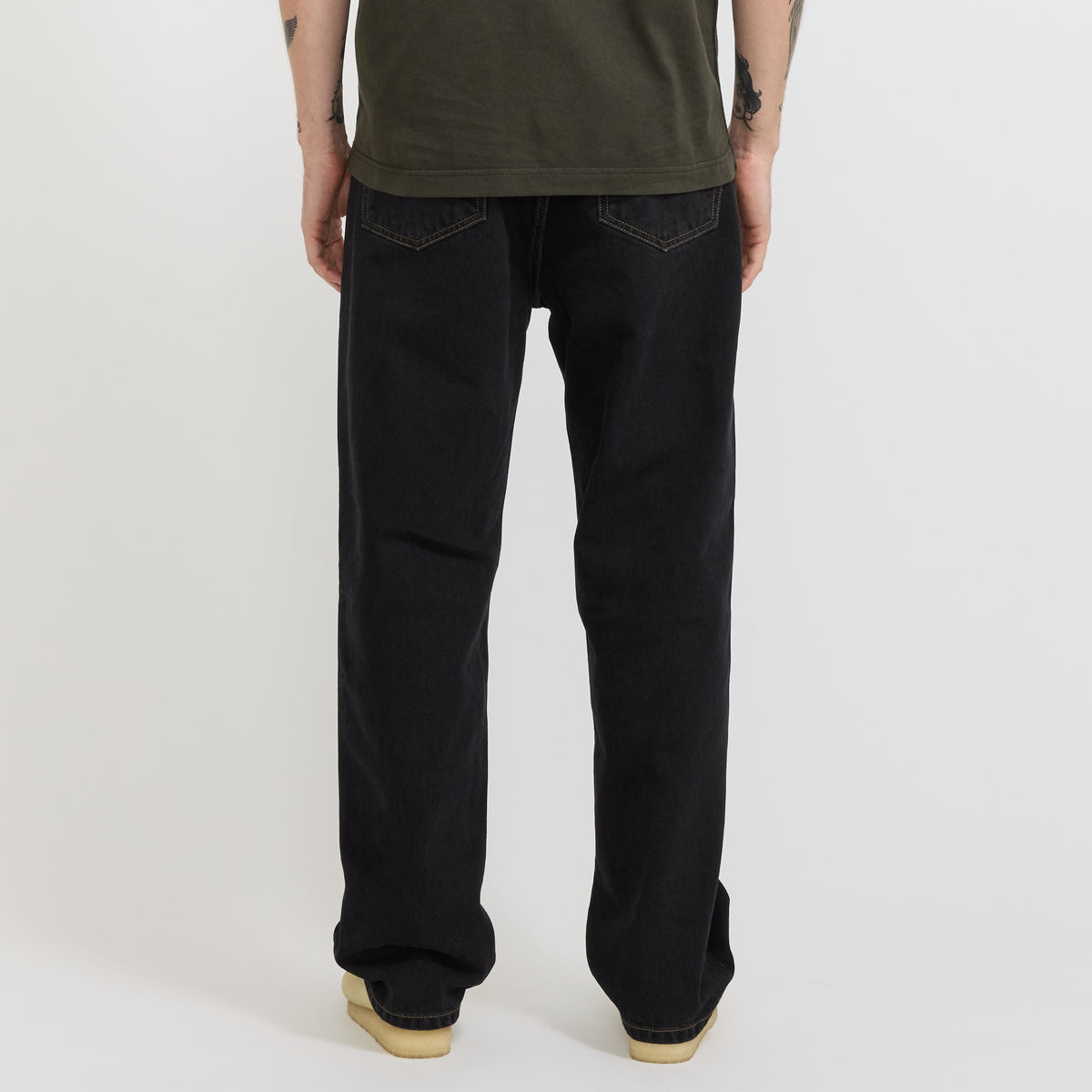 Carhartt WIP Aaron Pant Black Stone Washed Contrast Stitch - image 5