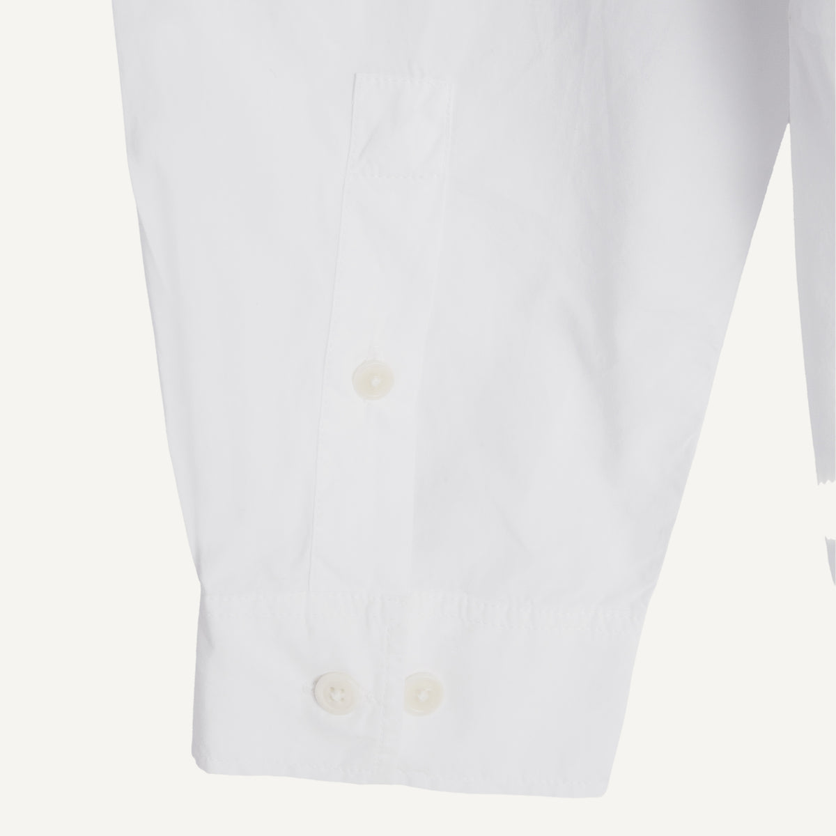YMC Curtis Shirt in White - detail