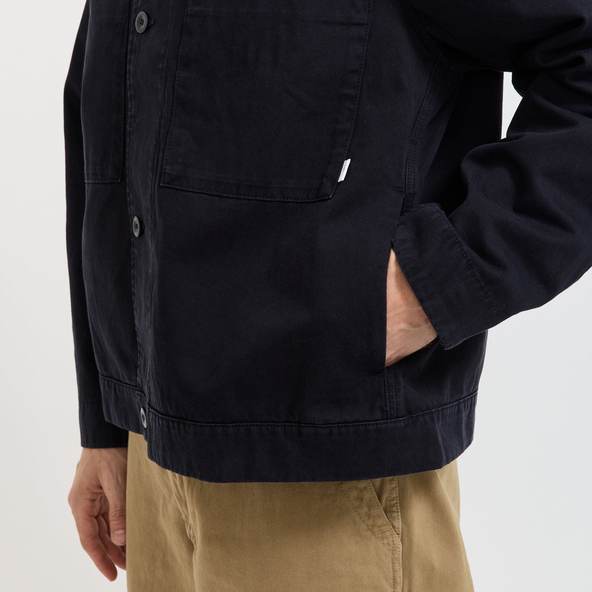 Norse Projects Arresskov Broken Twill Overshirt Dark Navy - image 6