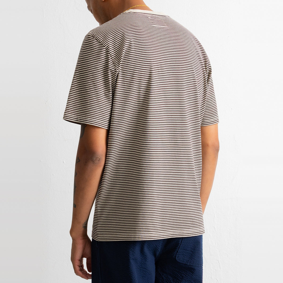 1X1 Stripe T-Shirt Espresso / Stone