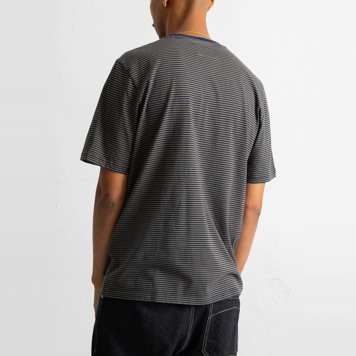 1X1 Stripe T-Shirt Navy / Olive
