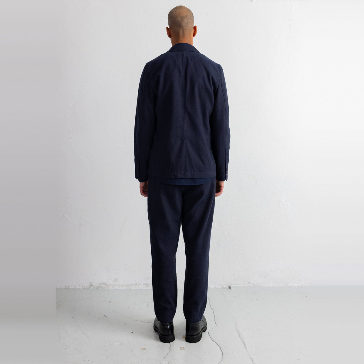 Assembly Blazer Navy Bronze Brushed Stripe