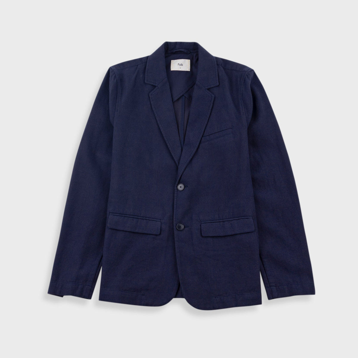 Assembly Blazer Navy Bronze Brushed Stripe