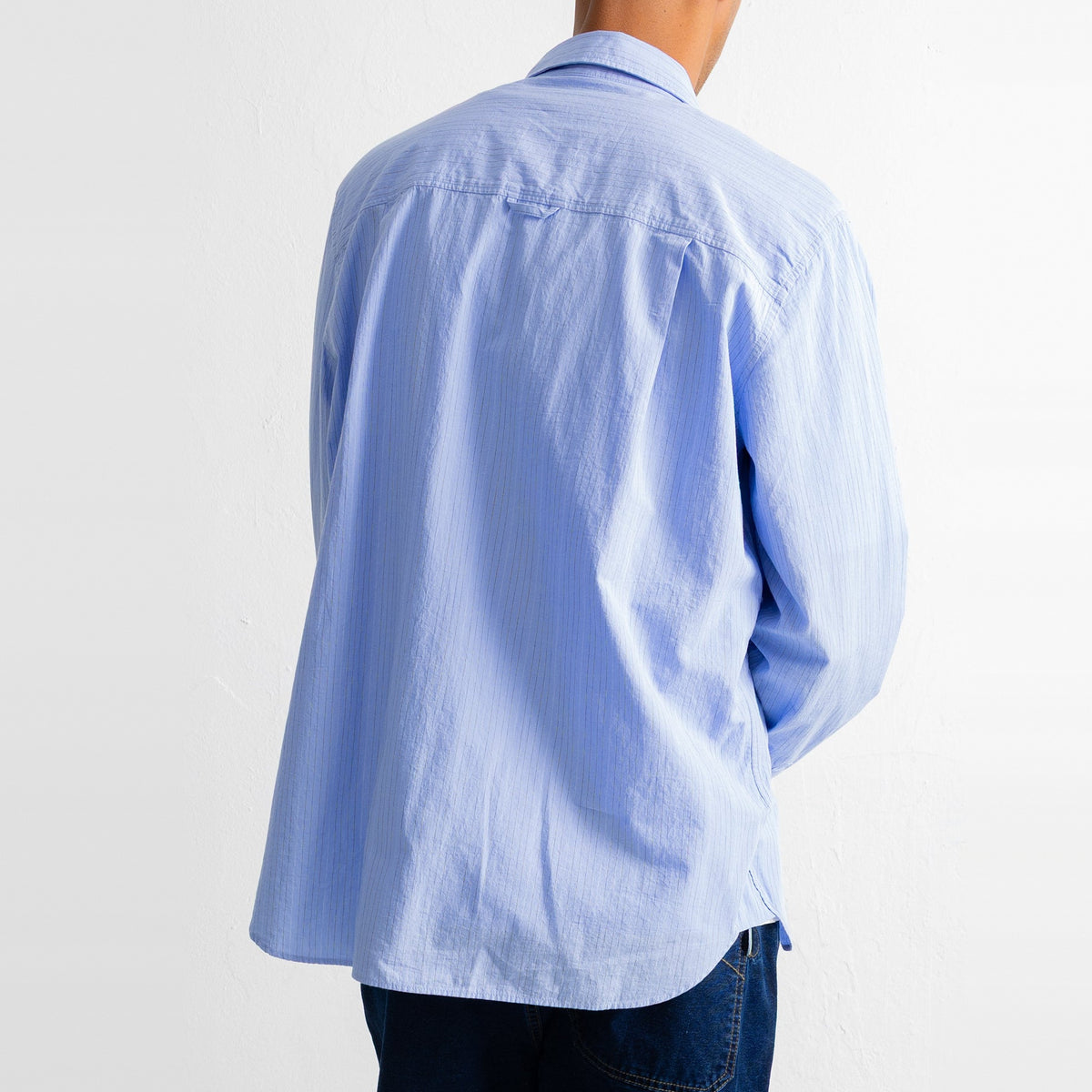Easy Fit Shirt Blue Fine Stripe