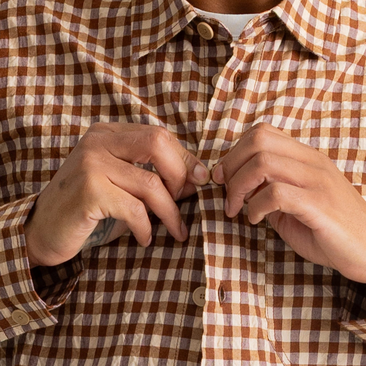 Easy Fit Shirt Clay Gingham