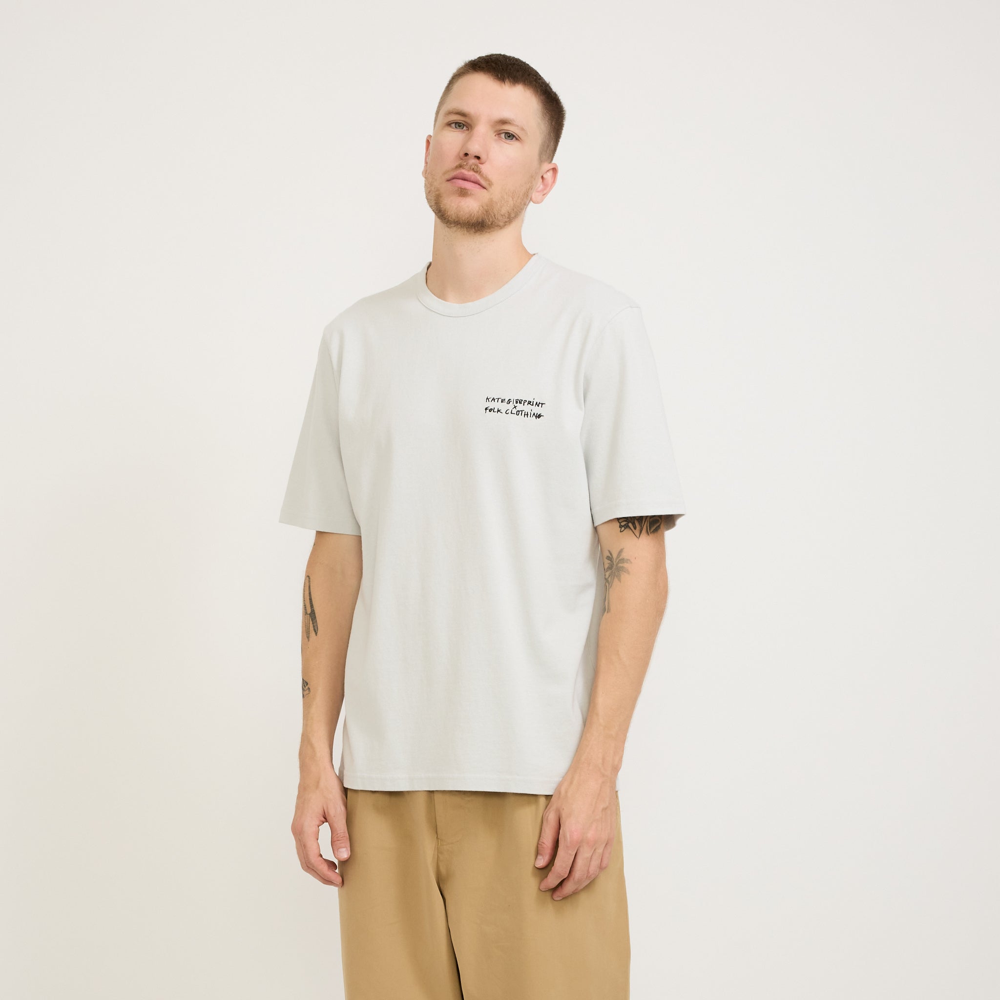 Folk | Relaxed Tee Ice Blue Icon Print KG | Maplestore